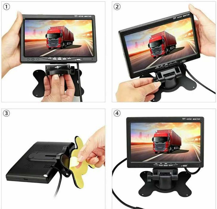 Kit Monitor de 7" cu 2 Camere Marsarier pentru Camion, Autocar, Rulota