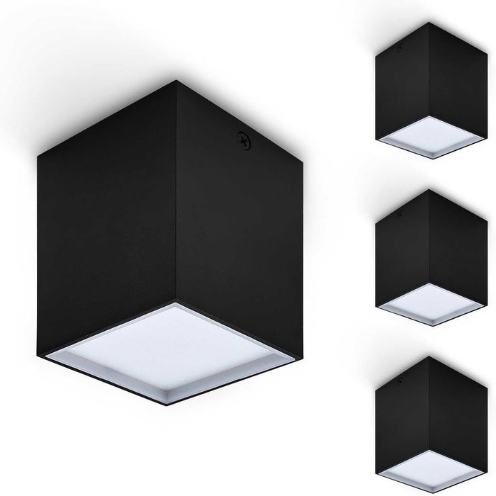 LED спот за таван 10W - черен/бял