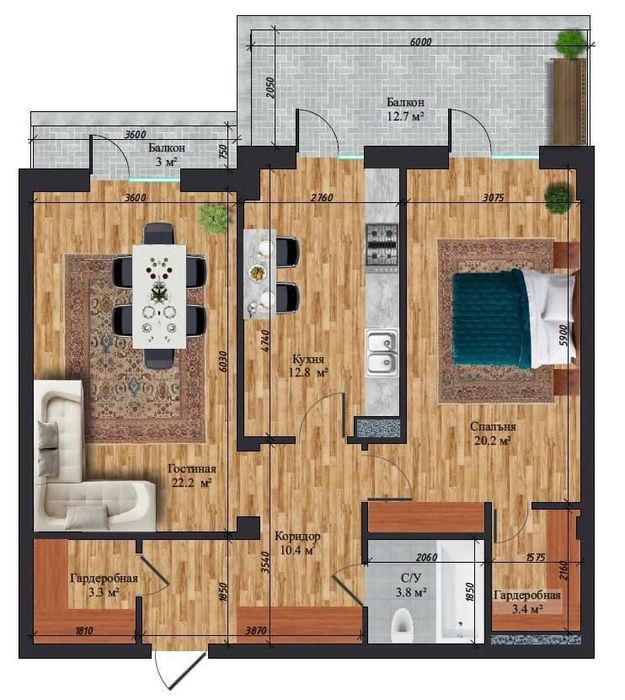 Продается 2/3/10 83м2 в ЖК Neo House, ул. Баку