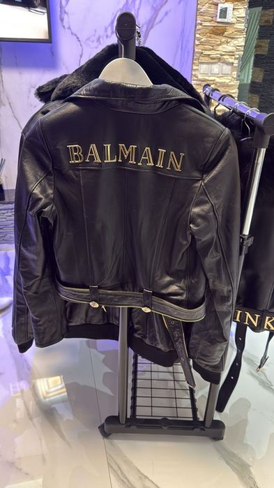Geaca din piele naturala Balmain