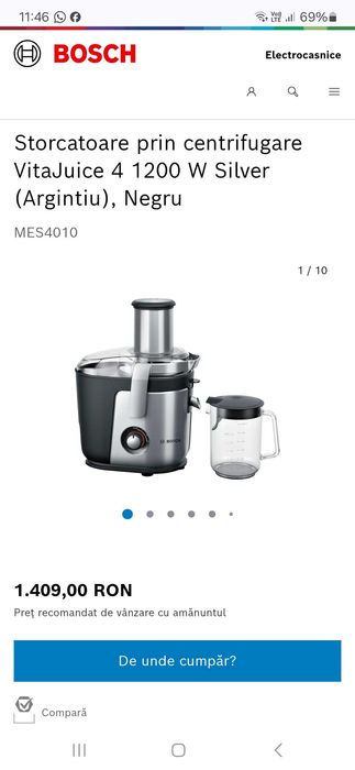 Storcator de fructe și legume.