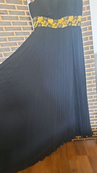 Rochie seara plisata, voal