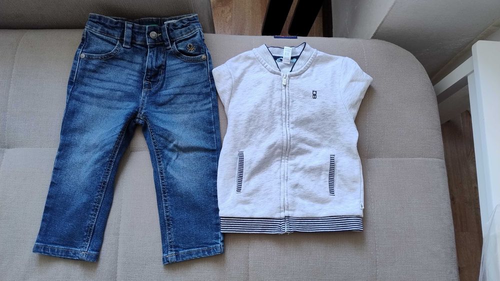 Жилетка Okaidy р-р 86 и дънки  Benetton размер 90