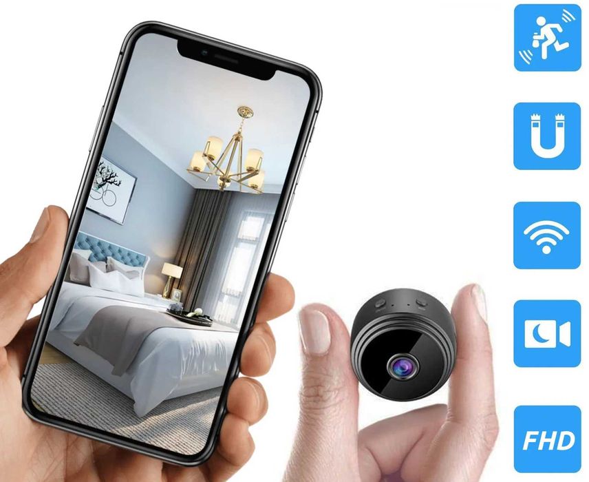 ПРОМОЦИЯ!! Мини шпионска камера A9, с магнитна основа и WIFI