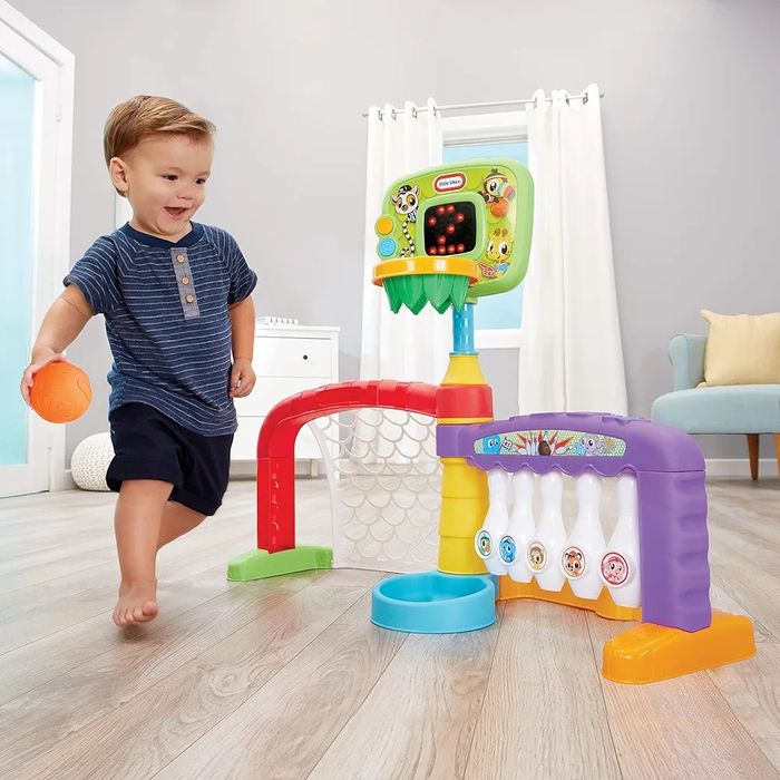 Little Tikes Little Tikes 3-в-1 Спортна зона , баскетболен кош , футболна врата , боулинг за деца