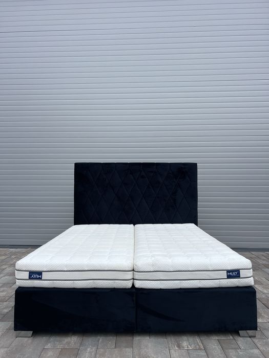 Pat Dormitor Tapitat • Boxspring 1,80 x 2,00 Impecabil Catifea