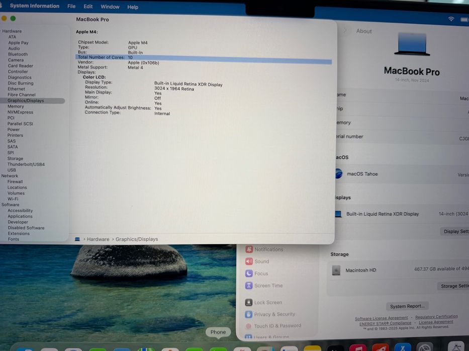 MacBook Pro 14" M4 10-CPU, 10-GPU, 16GB RAM, 512GB SSD