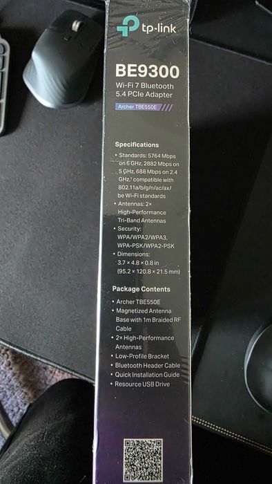 PCIE adapter  TP-Link Archer TBE550E BE9300 WiFi 7