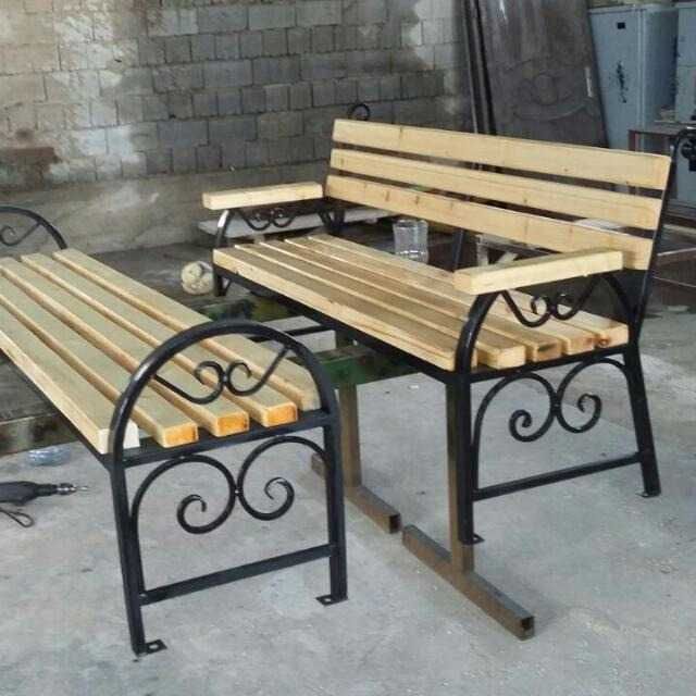 лавочки со спинкой и без