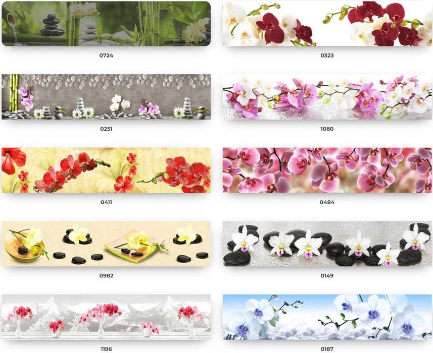 Кухонный фартук на стену, Кухонный гарнитур, Стеновая панель, Скинали