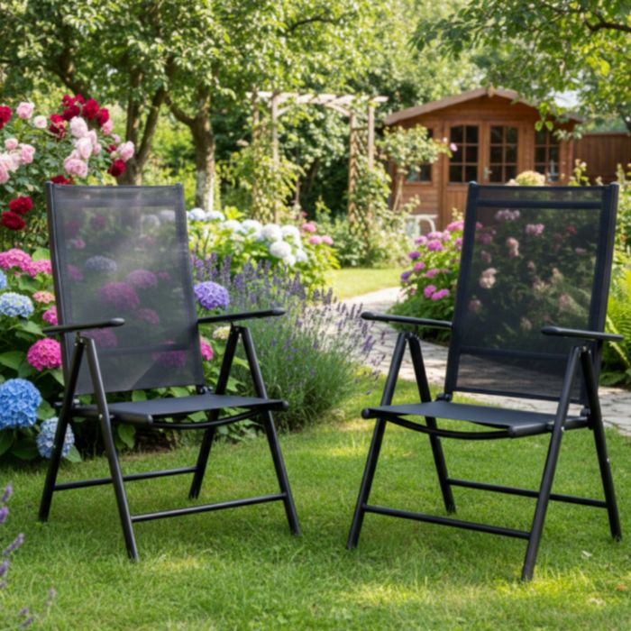 Сгъваем стоманен стол с регулиране на облегалката - издръжливост и еле