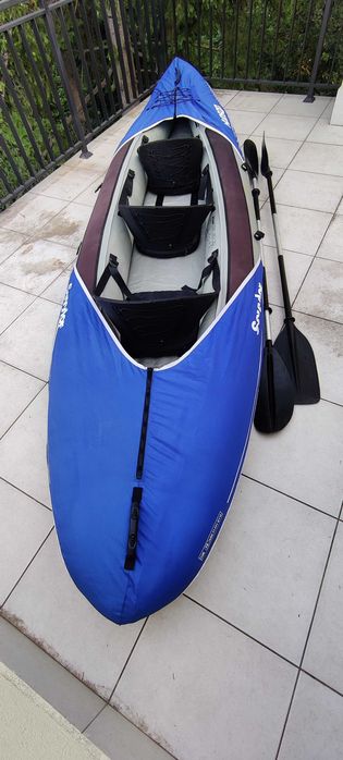 Надуваем каяк Sevylor Hudson триместен