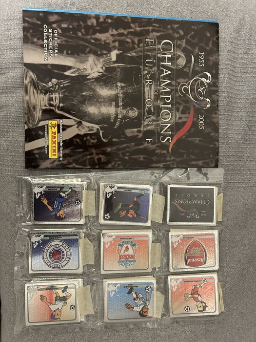 Panini Champions of Europe 1955-2005 празен албум + пълен стикер сет