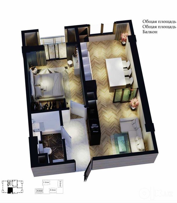 Darkhan Avenue Продается 2 ком квартира коробка Дархан, парк Тельмана