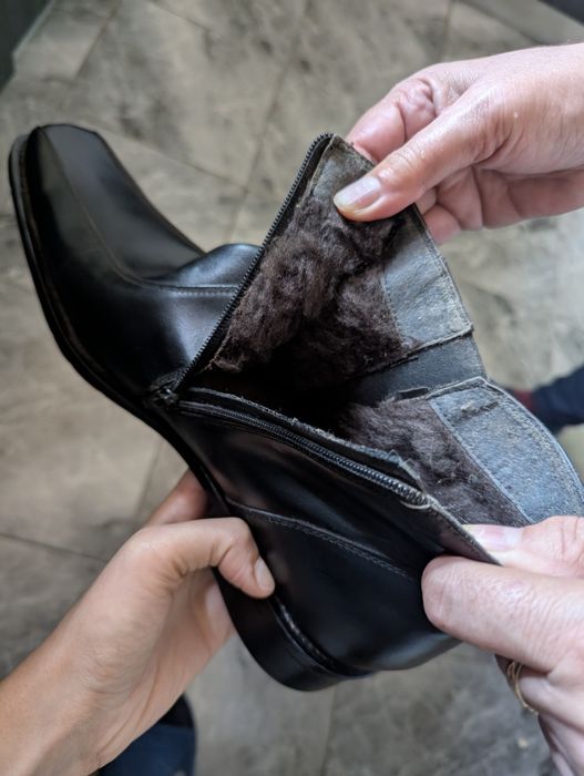 Ghete bărbați îmblănite din piele, mărimea 43 – noi, călduroase pentru