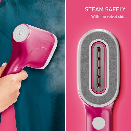 Нов  ръчен уред за гладене с пара Tefal Pure Pop DT2023, Розов
