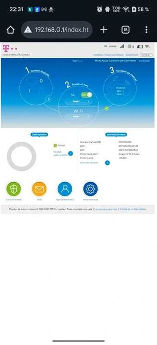 Router 4G/SIM wifi (Liber de rețea)