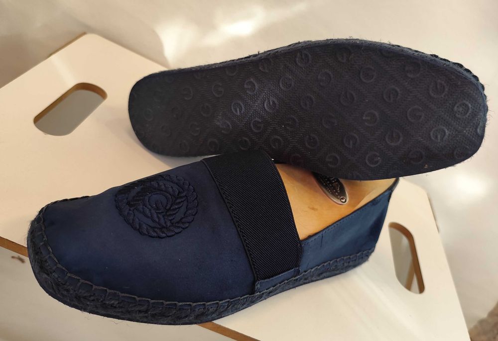 Pantofi slip on 40 mocasini casual GANT piele naturala moale albastru
