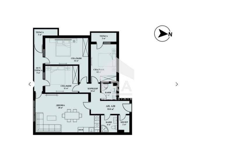 Продава се Четиристаен апартамент в София, Люлин 5 - 135 кв.м за 888 €/кв.м - Снимка #2