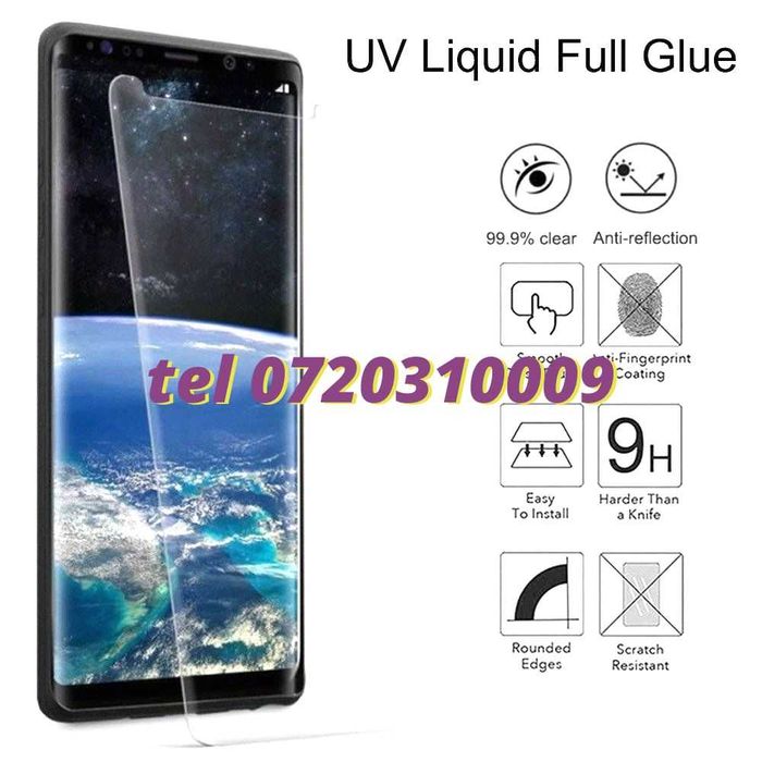 Folii Sticla Cu Lipire Uv Samsung Note 8