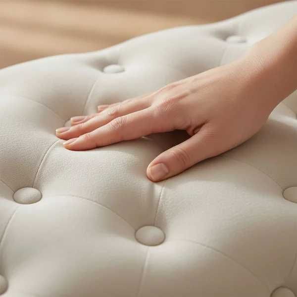 Banca tapitata din catifea, Akord Madrid, bej