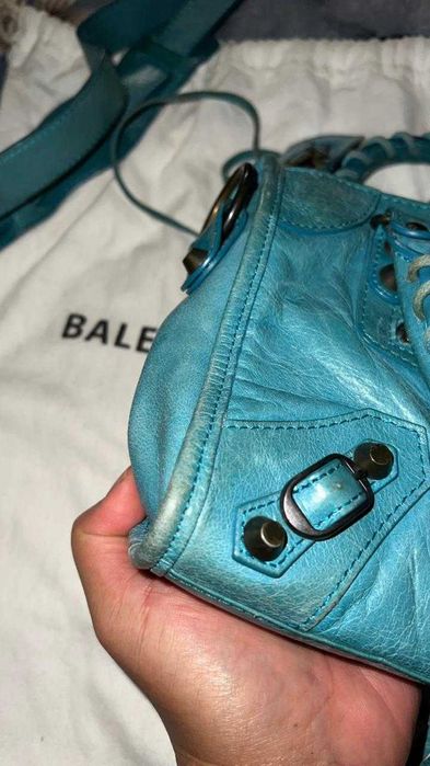 Mini City handbag Turquoise