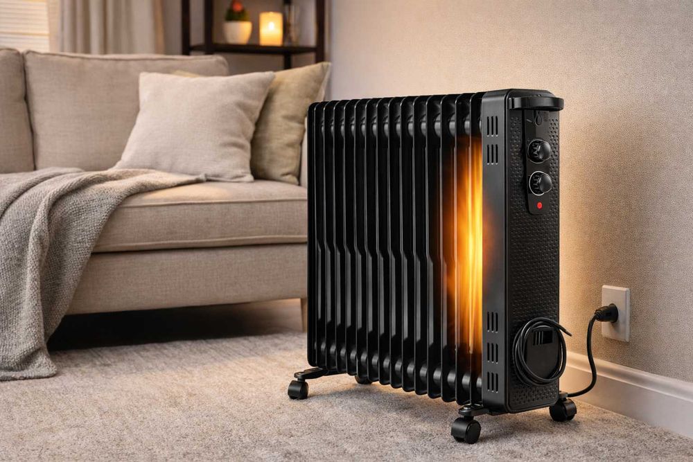 Calorifer electric cu ulei 13 elementi 3000W puternic negru