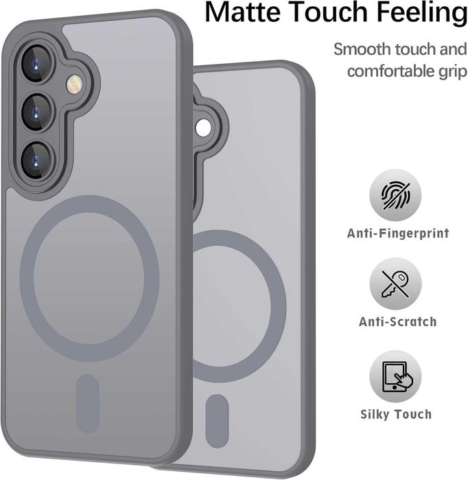 Матов magsafe кейс за samsung galaxy s26 ultra - розов - със защита на