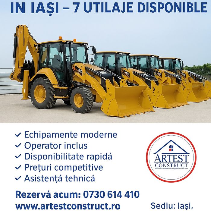 INCHIRIERE Buldoexcavator – 7 utilaje disponibile