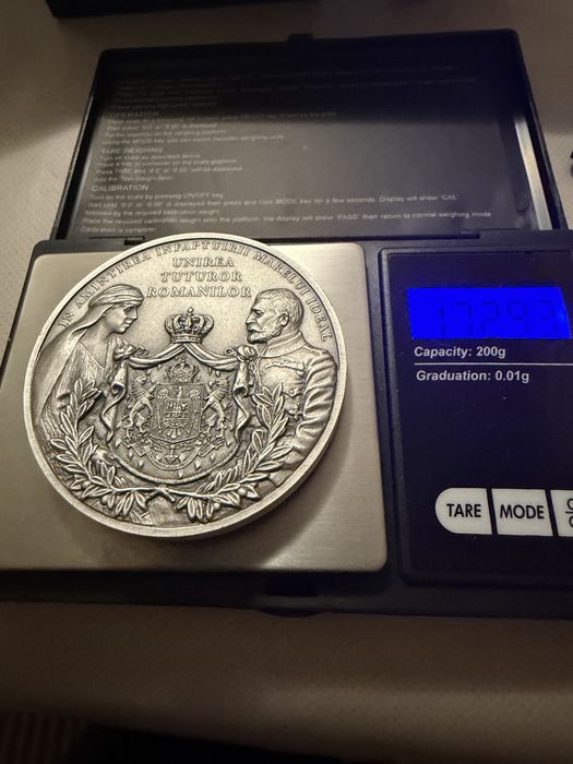 Medalie Argint 925 Marea Unire