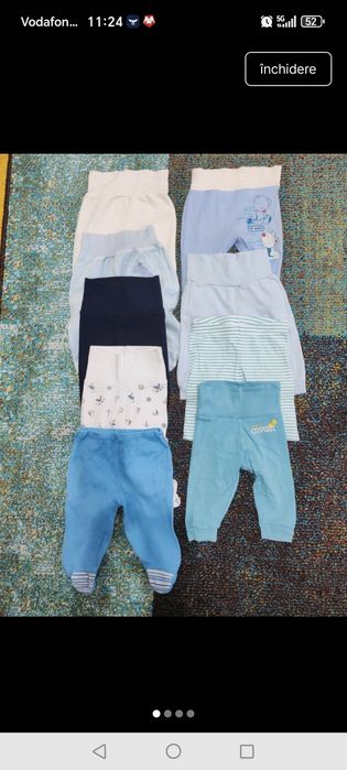 9 pantaloni cu botosi si fara, pentru baieti, masura 62-68