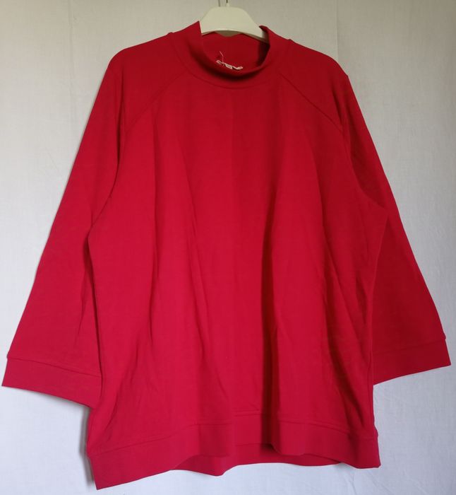 Bluza pe gat Madness 100% bumbac M - XL rosu maneci trei sferturi
