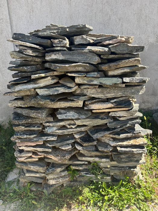 Плочки сив камък за двор и облицовка