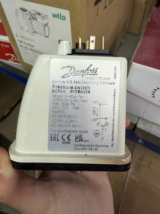 DANFOSS 017B0038 BCP3H: Реле давления