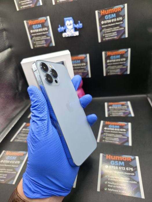 iPhone 13 Pro Max / Sierra Blue / 128GB / 100 % / Garantie / Rate