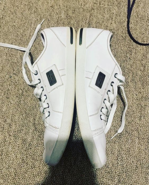 Белые кожаные кеды Dolce gabbana, оригинал