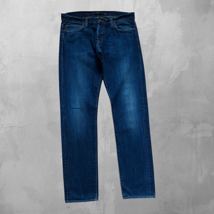 Carhartt WIP “Buccaneer pant” leather logo jeans дънки 32