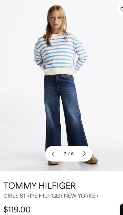 Bluza pentru fetite Tommy Hilfiger, masura 122