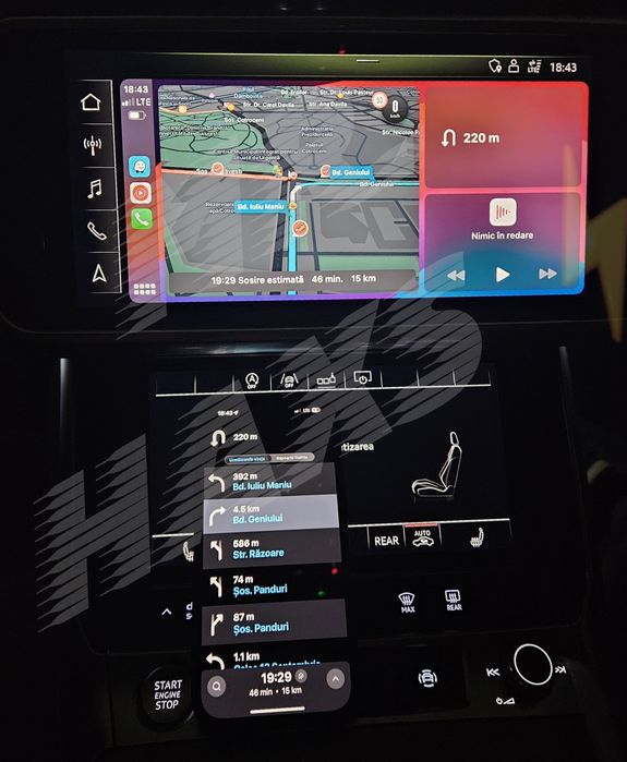 Activare Android Auto Apple Carplay Video in Motion harti sport layout