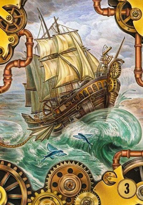 Оракул Ленорман Стимпанк Барбары Мур Steampunk, размер 7х12см