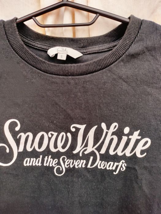 Tricou damă Disney Clockhouse C&A Alb Negru(Snow White– Mărime S