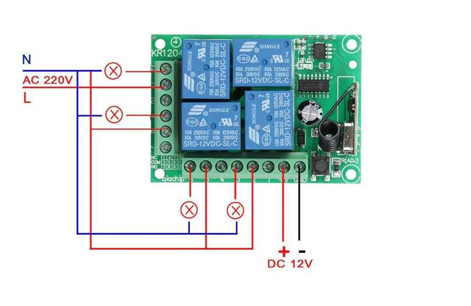 Четириканално реле 12V - 220V с дистанционно управление,реле модул