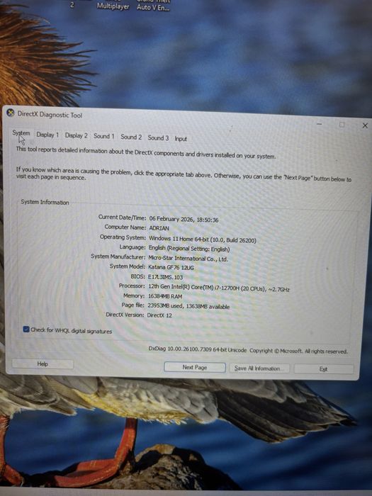 Vand Laptop gaming MSI katana GF76 12UG