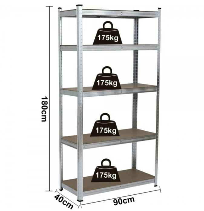 Rafturi premium HEINNER cu 5 polițe 180x90x40 Cm NOI - 160 Lei/Bucata