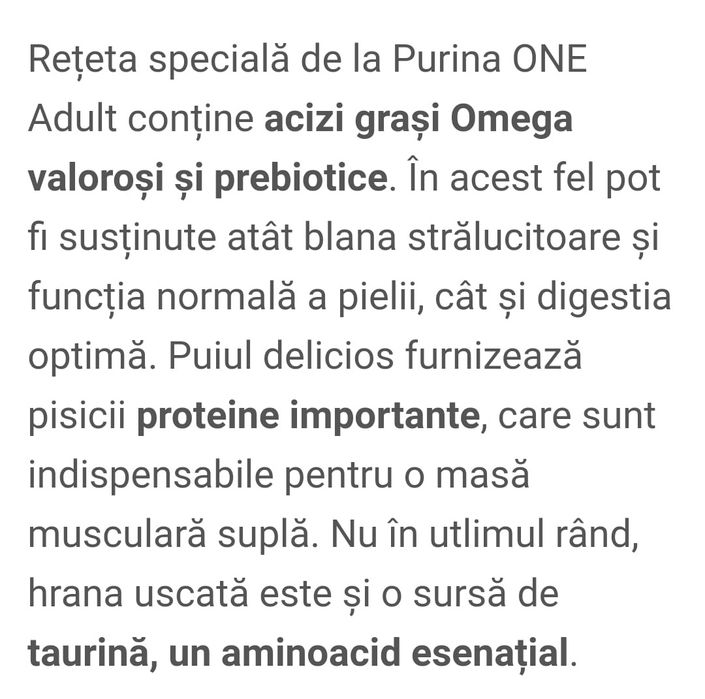 Purina One bobite  pisici
