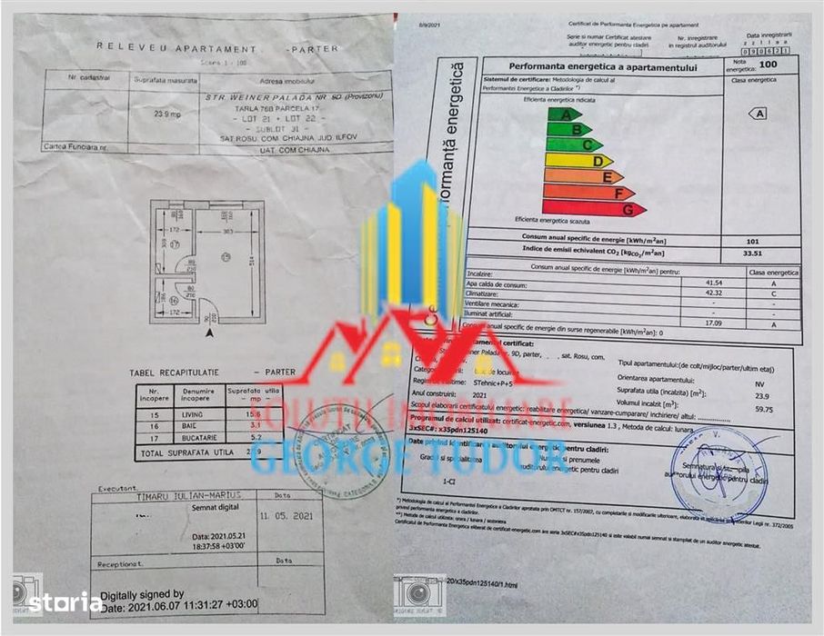 Garsoniera decomandata,Str. Weiner Palada,Nr 9D, Chiajna