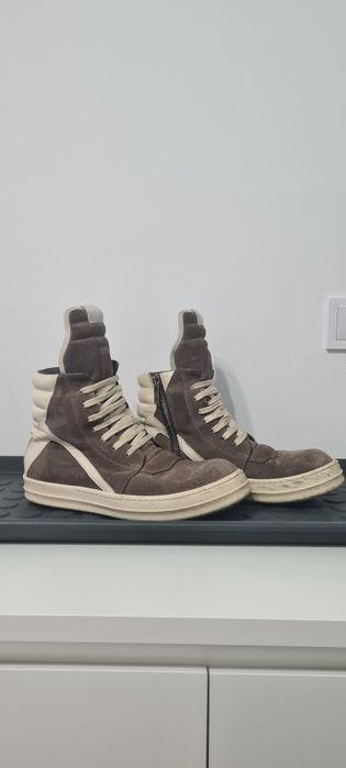 Rick owens geobasket brown suede opium y2k