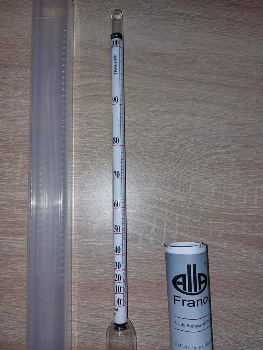 Спиртомер 0 До 100 %, С Вграден RL Термометър 0 До 40 Градуса,20200162