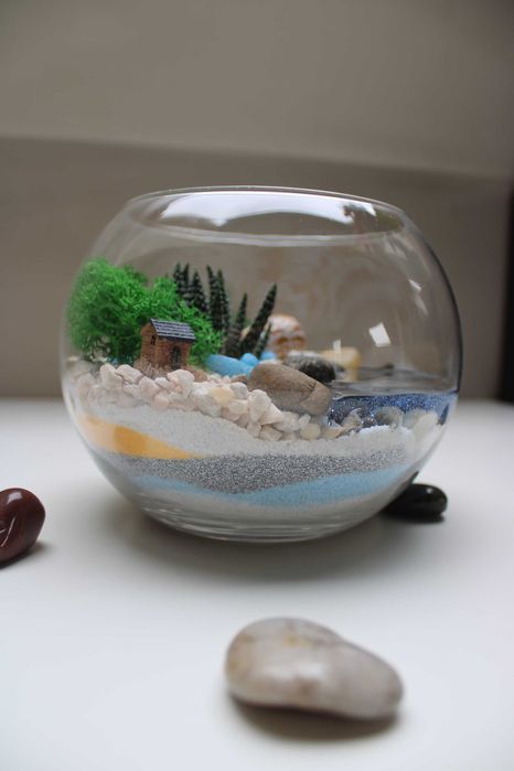 Флорариум с езеро - подарък за рожден ден и др поводи