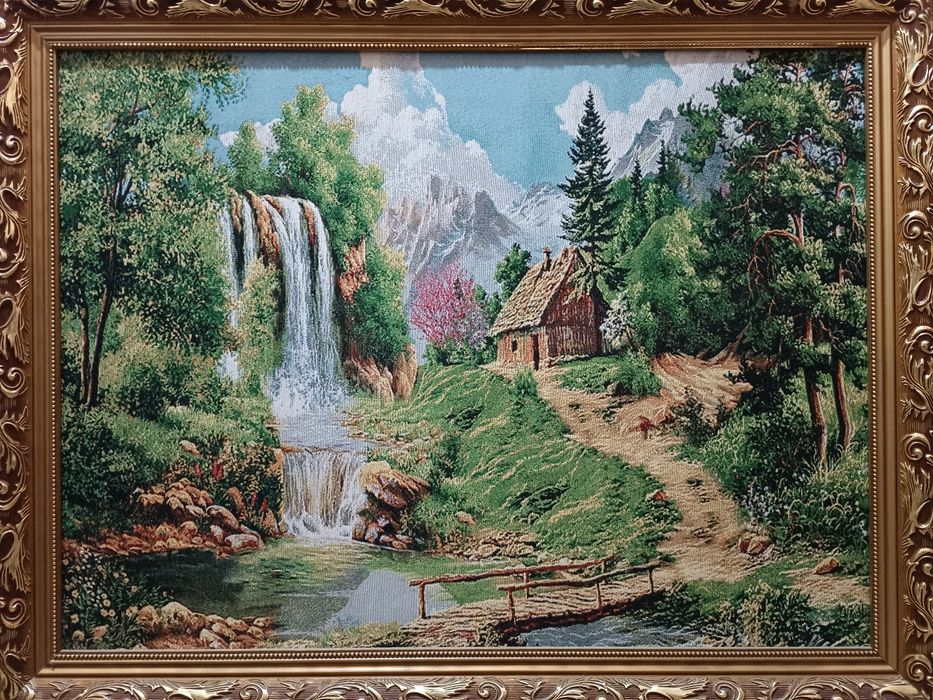 Вышитая картина (ГОБЕЛЕН). Состояние идеальное!